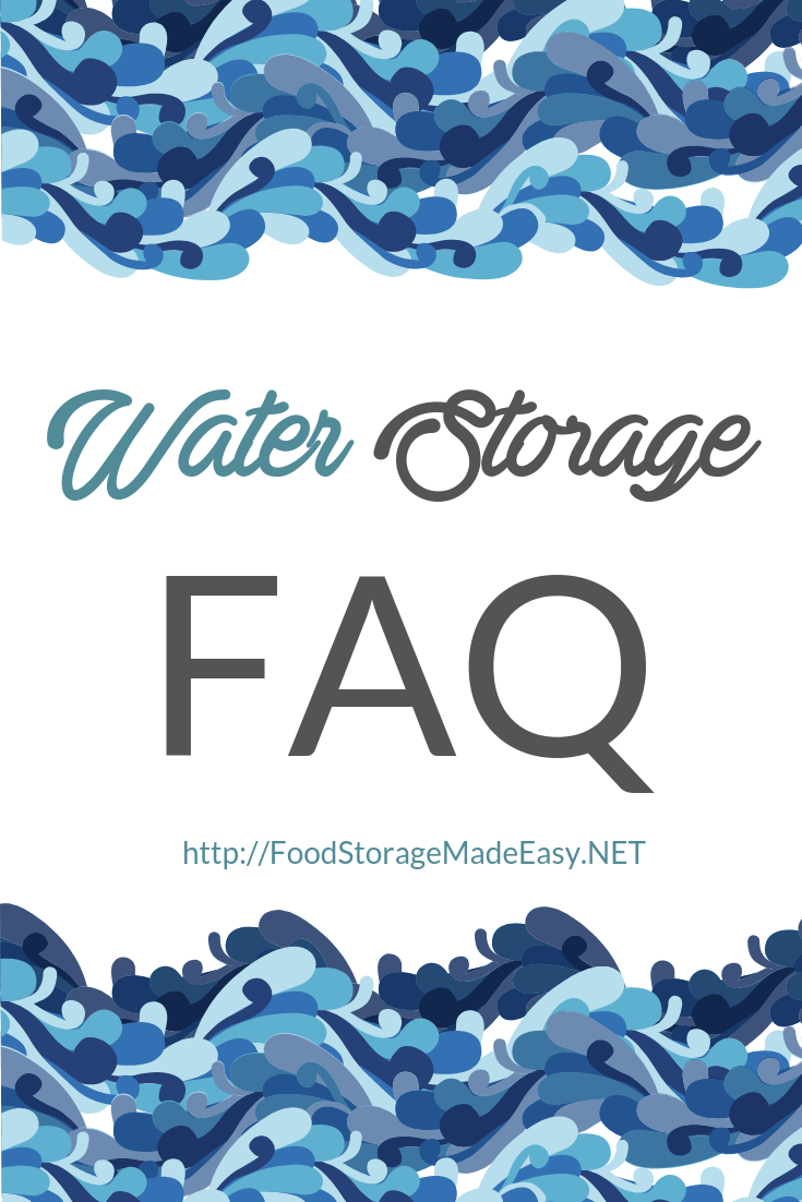 water storage faq