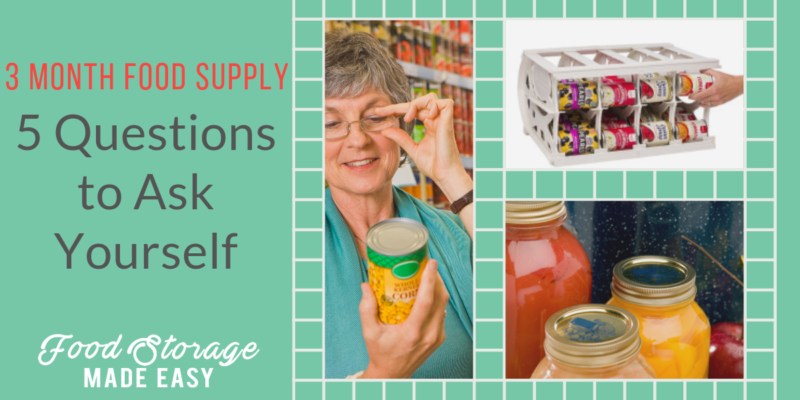 3 month supply of food