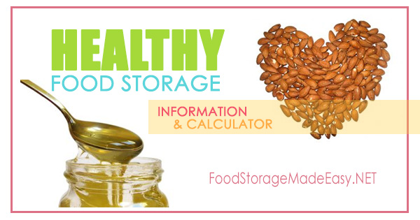 Healthy Food Storage - an alternative calculator and additional tips on building a healthier food storage