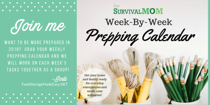 weekly prepping calendar