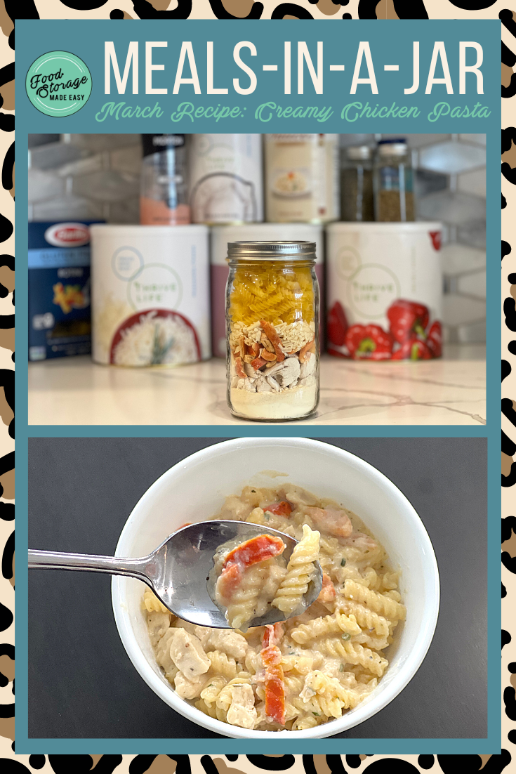 One Pot Creamy Chicken Pasta Meal-in-a-Jar