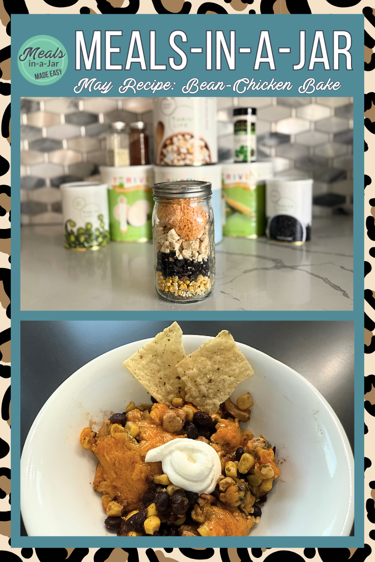 black bean chicken bake recipe - pin image